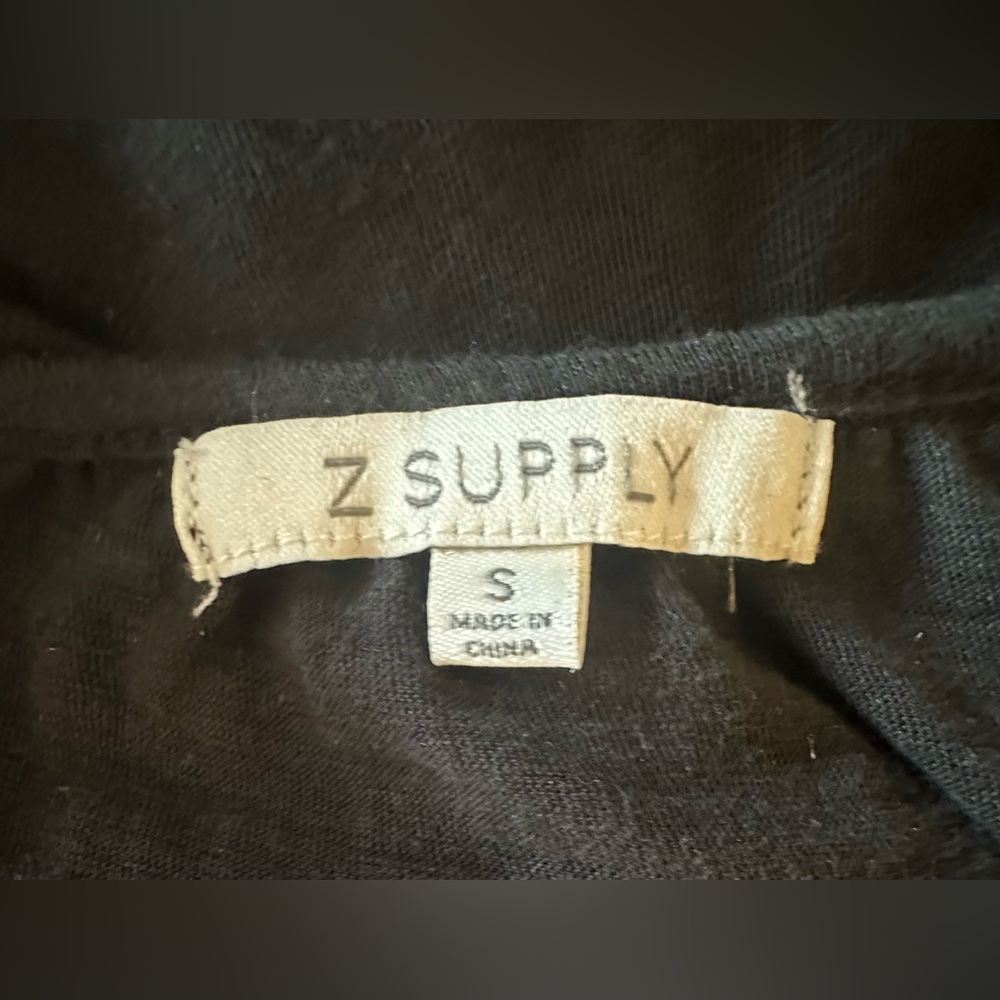 Z Supply Lido Slub Maxi Dress Black Sz S Boho Tiered Whimsigoth Fairy Gypsy goth - Picture 9 of 12